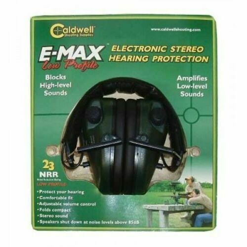 Caldwell E-MAX Low Profile Electronic Hearing Protection Green and Black, 487557