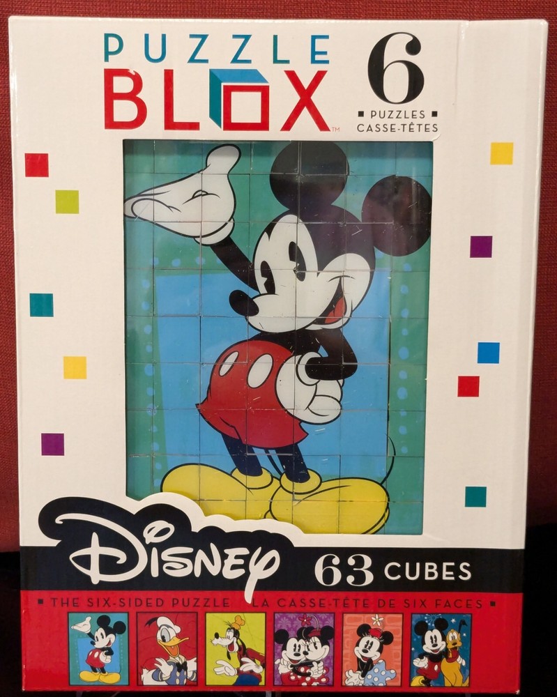 Brainwright Puzzle Blox: Disney 63 Piece 6-Sided Cubes-Makes 6 Different Puzzles