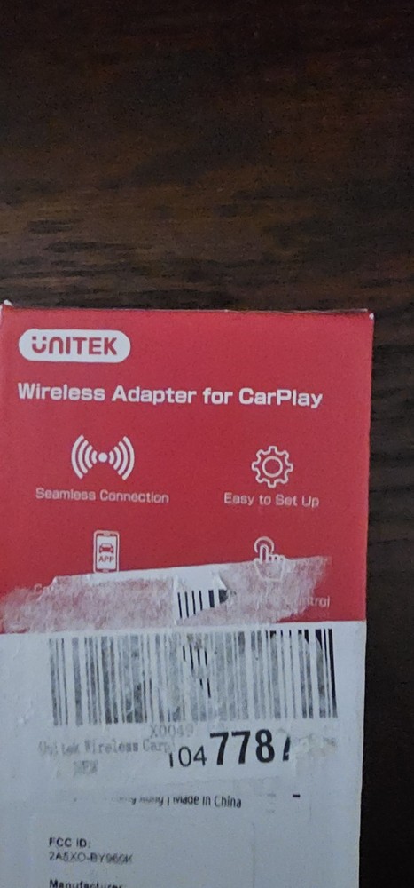 Unitek Car Wireless Adapter For Apple Car Play IOS