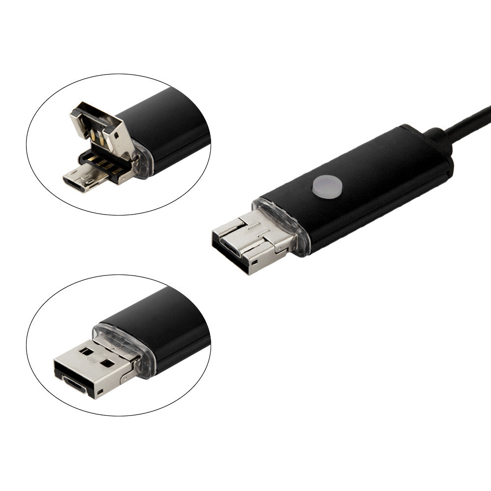 1M 6 LED USB Waterproof Endoscope Borescope Snake Video Camera for PC & Android