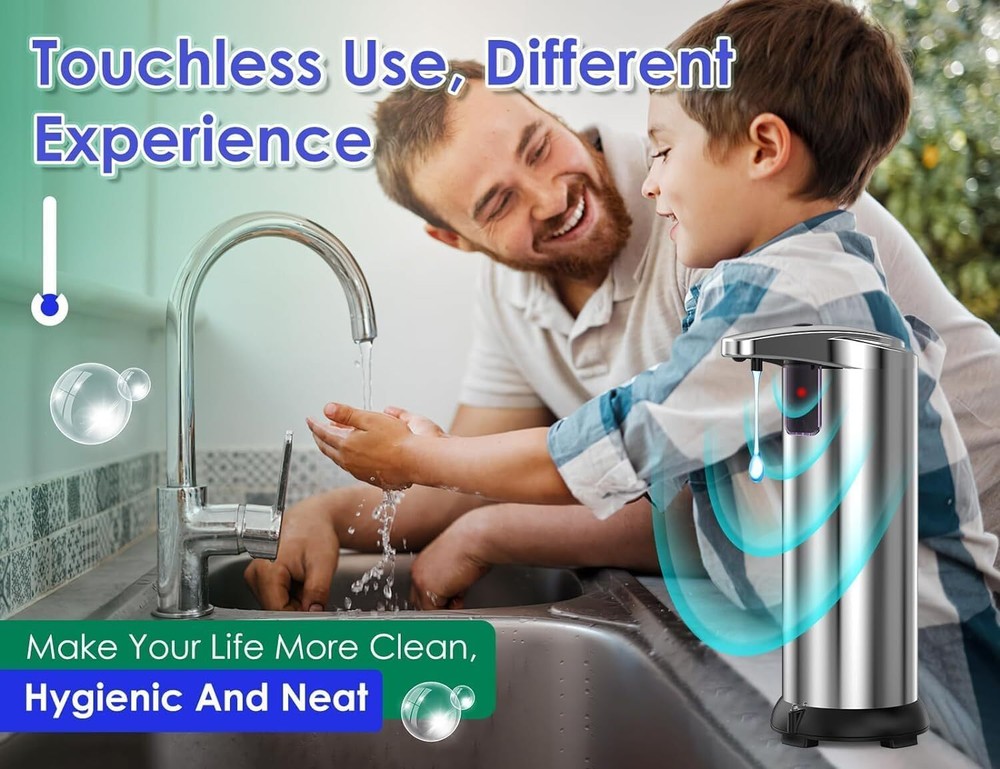 Infrared Automatic Touchless Liquid Soap Dispenser 3 Adjustable Levels Control