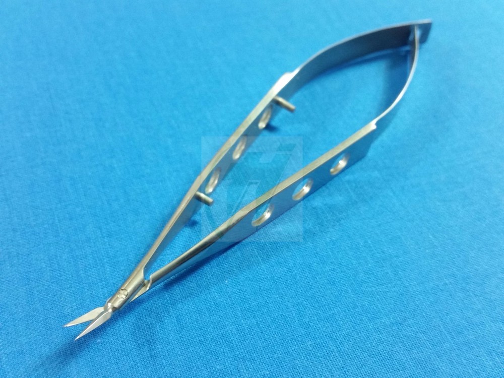 PREMIUM HIGH QUALITY VANNAS MICRO SURGICAL GRADE SCISSORS ANGLED FORWARD 4"