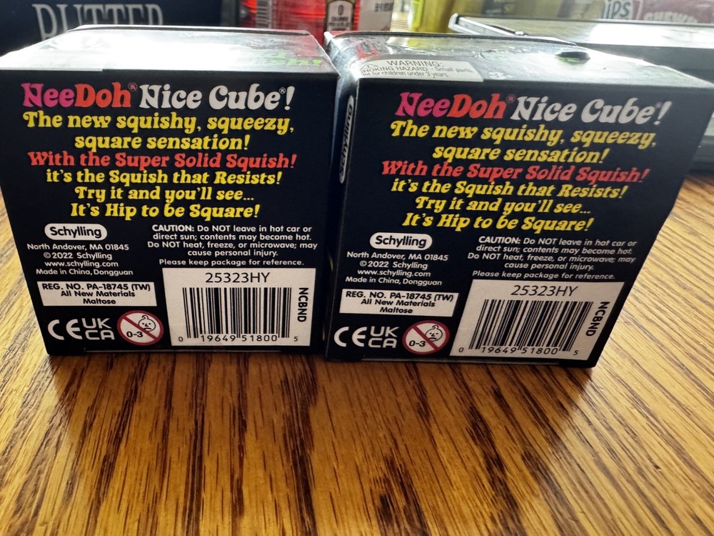 2 NIB Nee Doh NICE CUBE Squishy NeeDoh 🇺🇸 Shipping