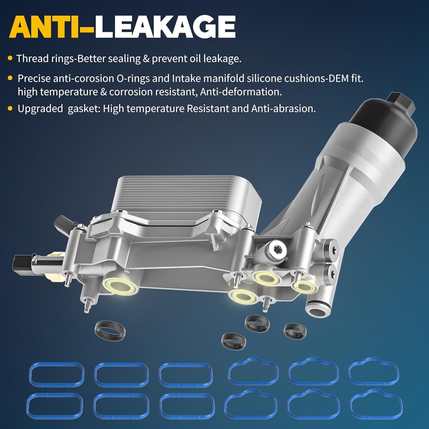 926-876 926-959 Aluminum Oil Filter Housing w/Cooler fo Chrysler Dodge Jeep 3.6L