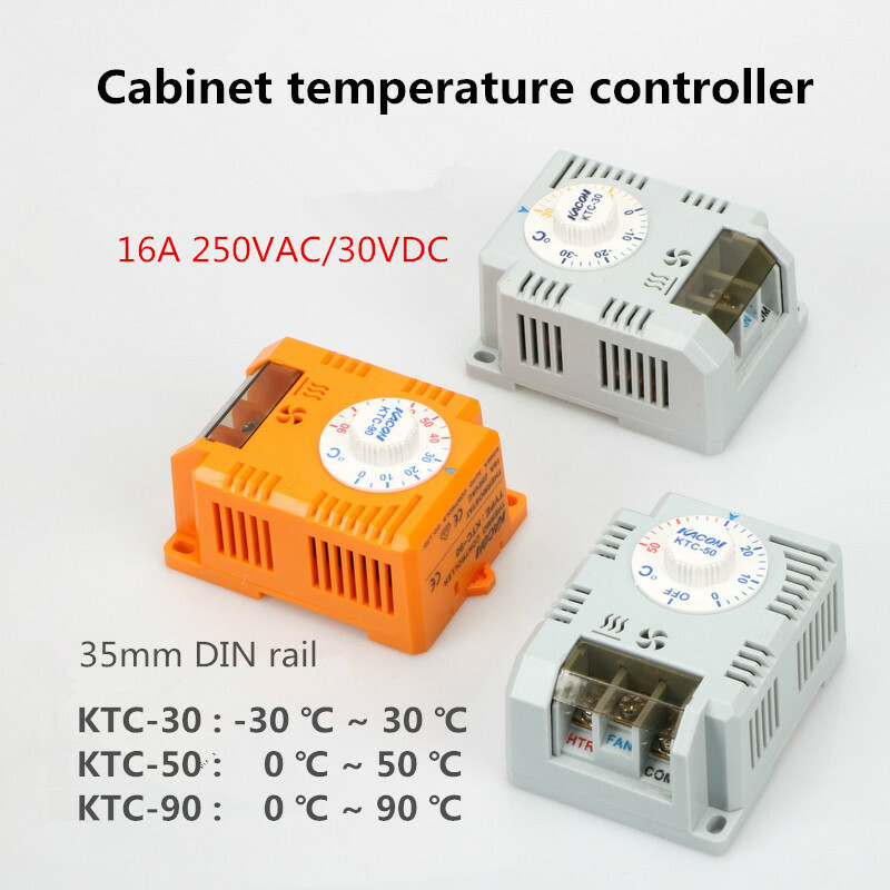 Mechanical cabinet temperature controller -30°C~+90°C with LED light