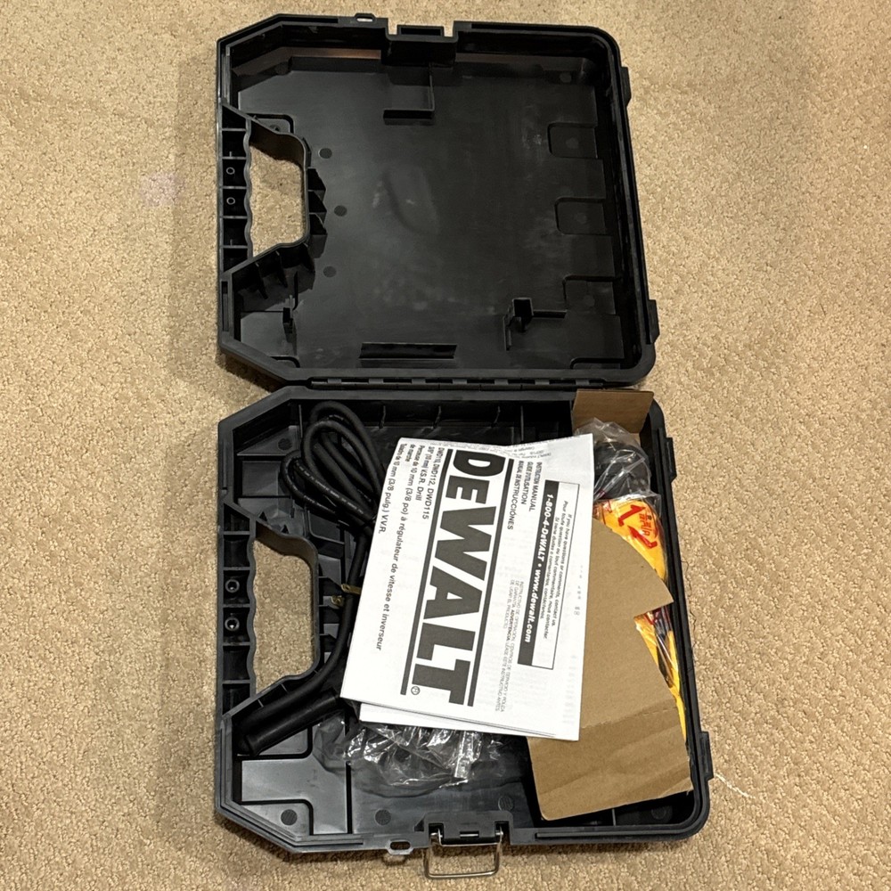 Dewalt Drill, 8.0-amp, 3/8-inch, Variable Speed Trigger, Mid-handle Grip For