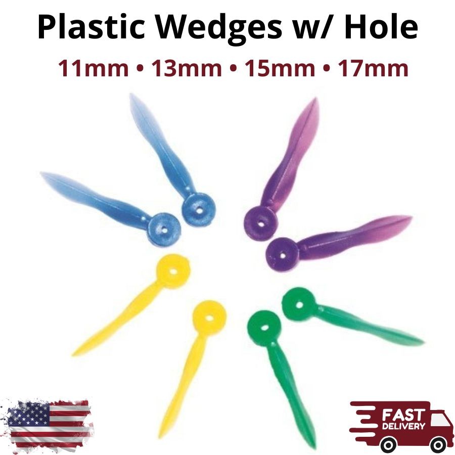 500Pk Dental Plastic Wedges XS/S/M/L Interdental Hole Matrix Contoured Assorted