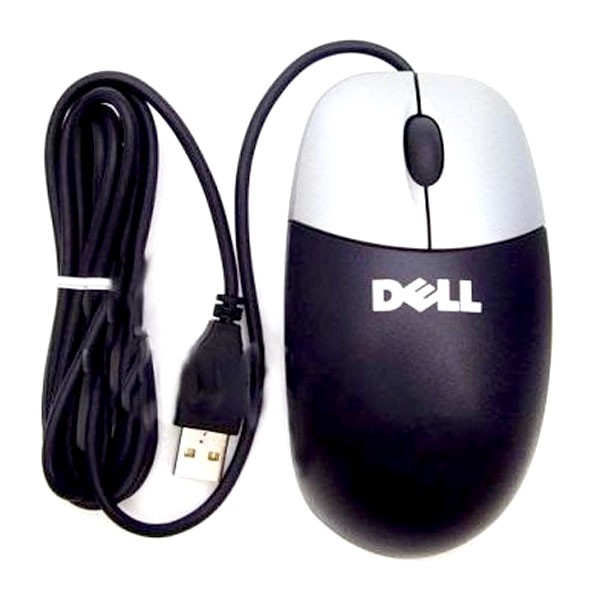 Dell MS111 Wired USB Optical Mouse 2 Button 1000 DPI Scroll Wheel Black DJ301