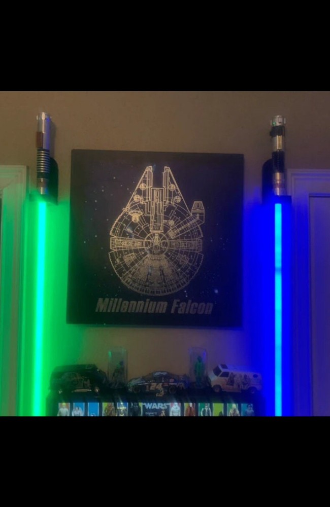 Premium Sith Themed Light Saber Wall Mount