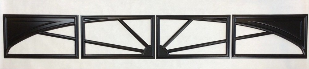 4 Amarr Sunray Replacement Inserts for Amarr Short Panel Garage Doors Black