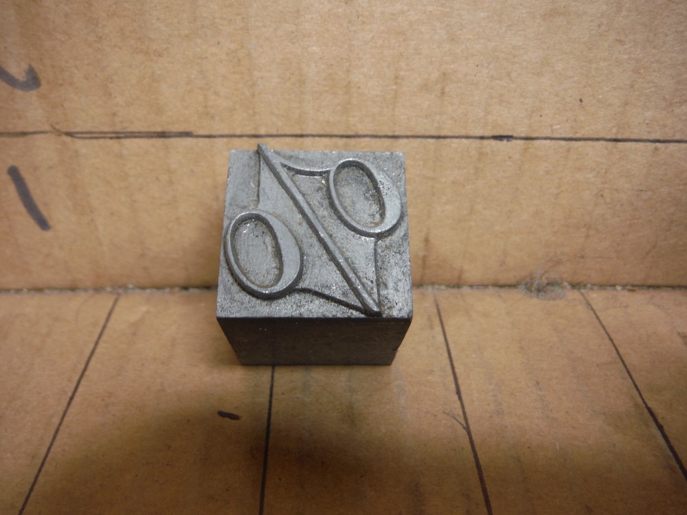 Vintage letterpress printing block