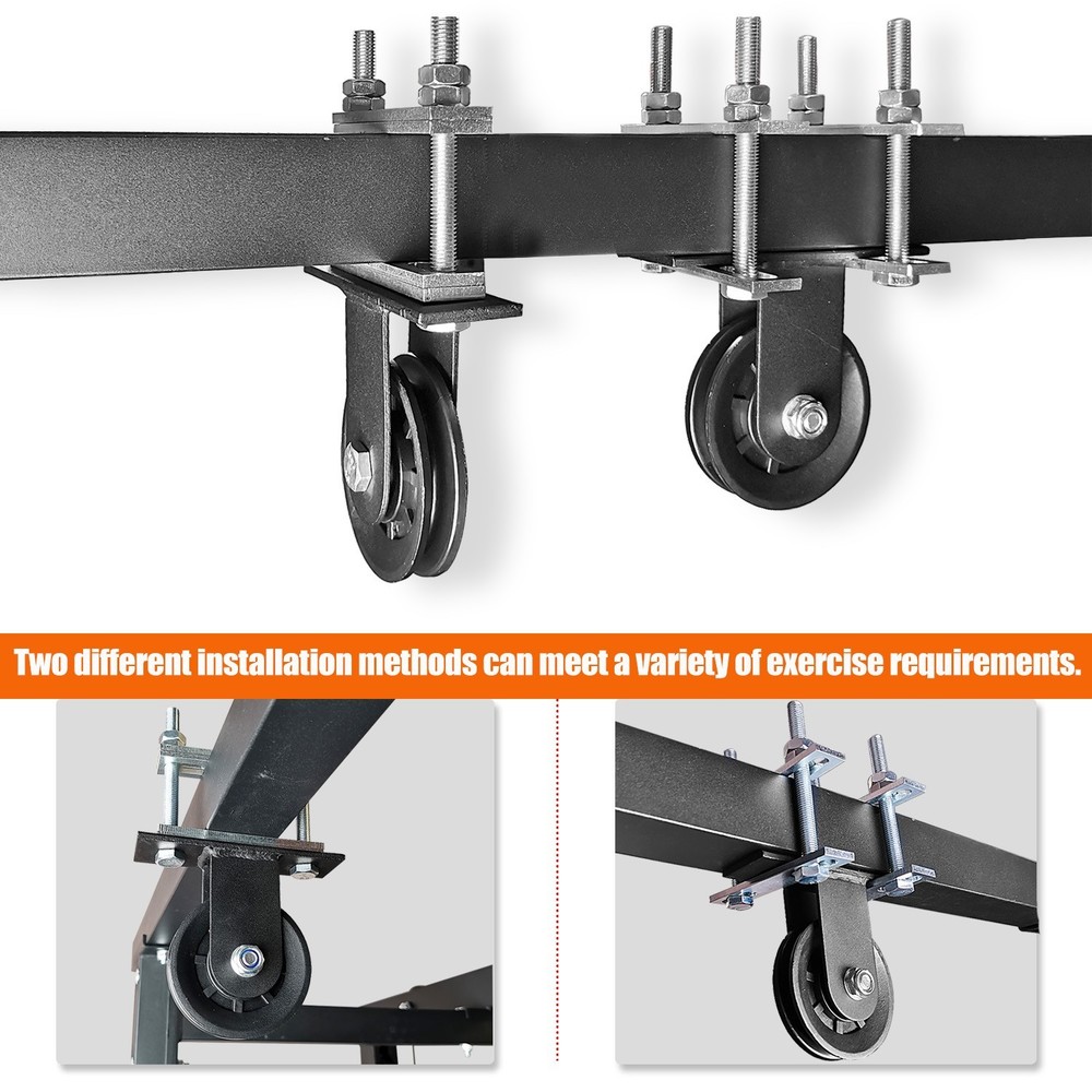 Power Rack Single Pulley System Attachment LAT Pulldown Machine Cable for Home