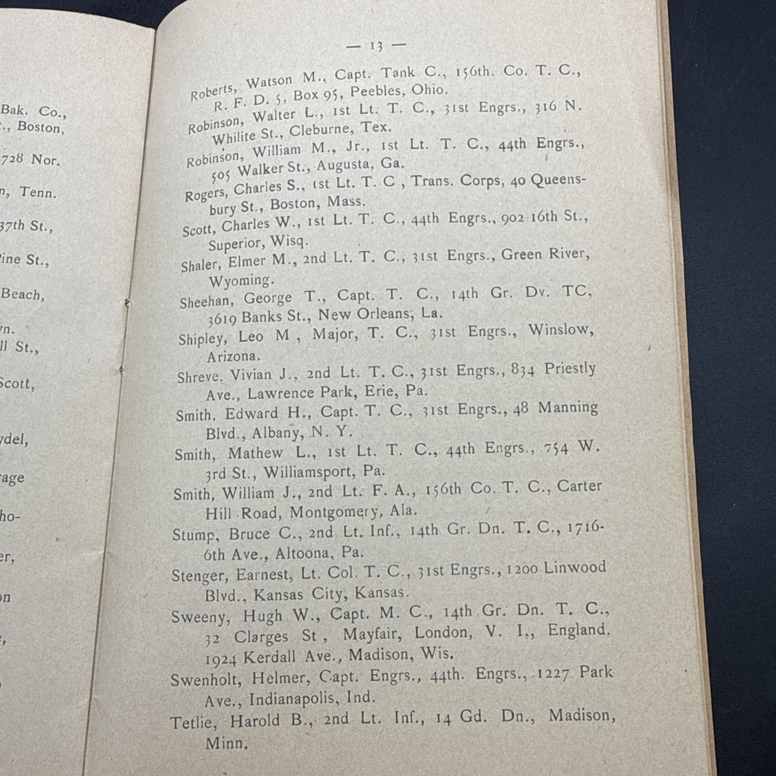 WWI Military Club Villebernier History By Laws 1919 Camp Strathcona APO 718 AEF
