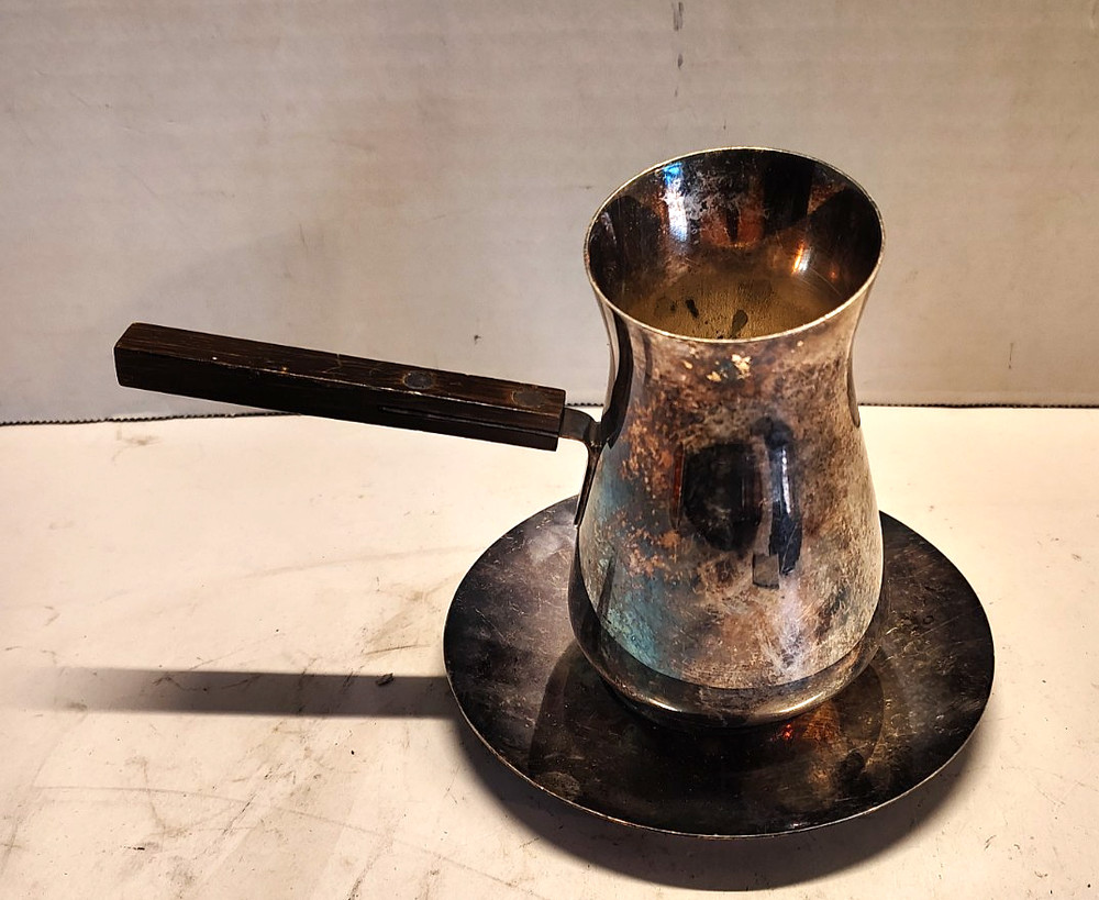 Vintage Silver Gorham Turkish Coffee Pot & Plate