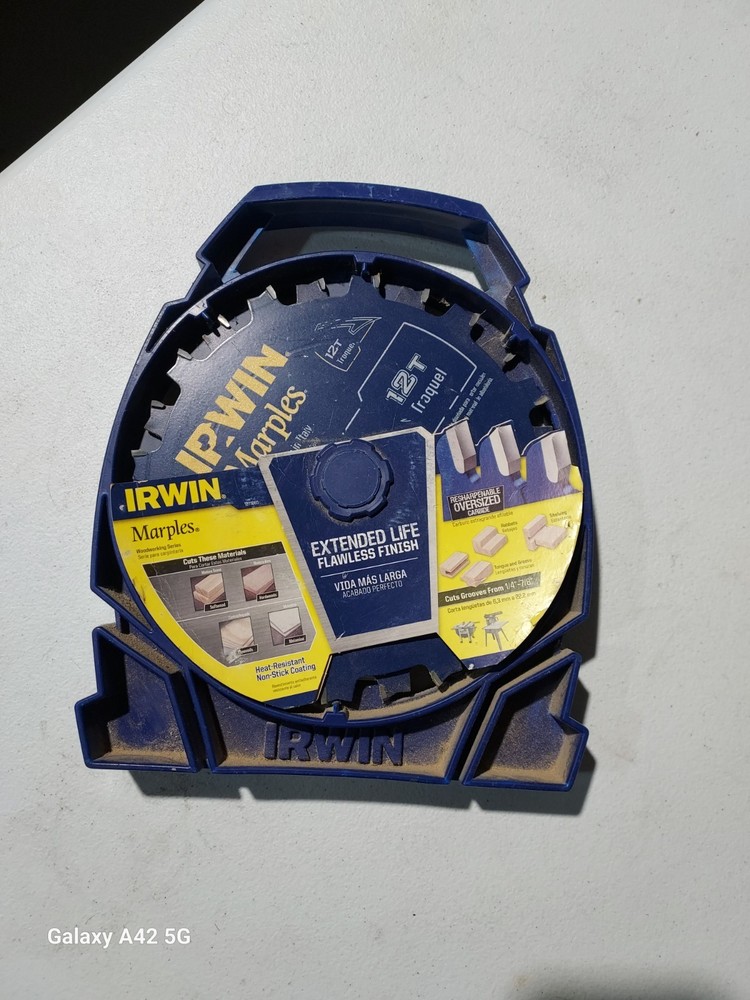 IRWIN 1811865 Marples 8" Stack Dado 12 Teeth Saw Blade Set Carbide Tip