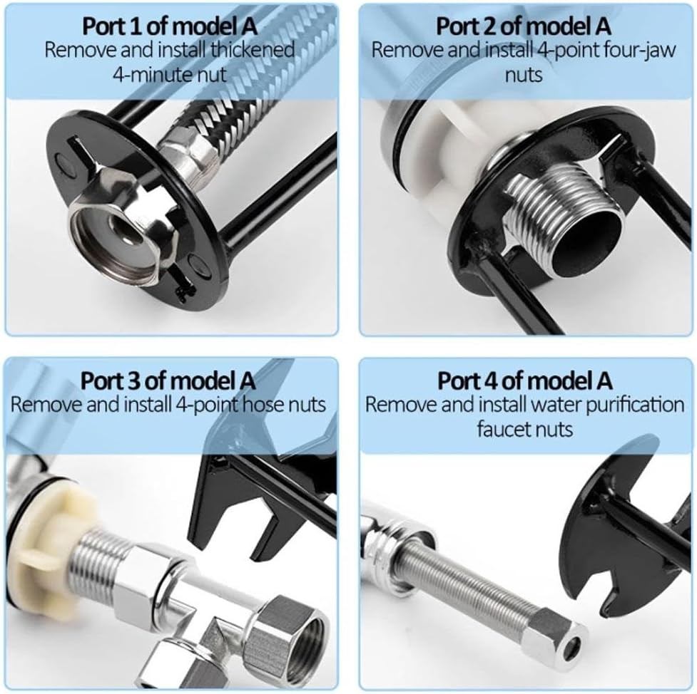 Multifunctional Sink Wrench,Universal Plumbers Tool for Tight Spaces Kitchen //