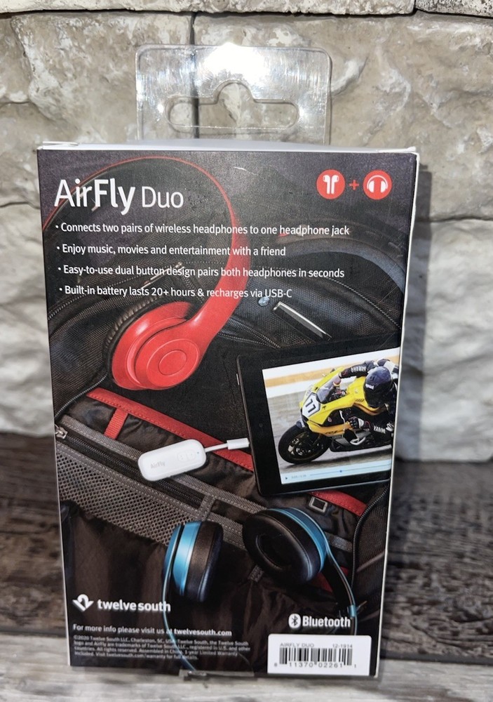 New Twelve South AirFly Duo Wireless Transmitter - White