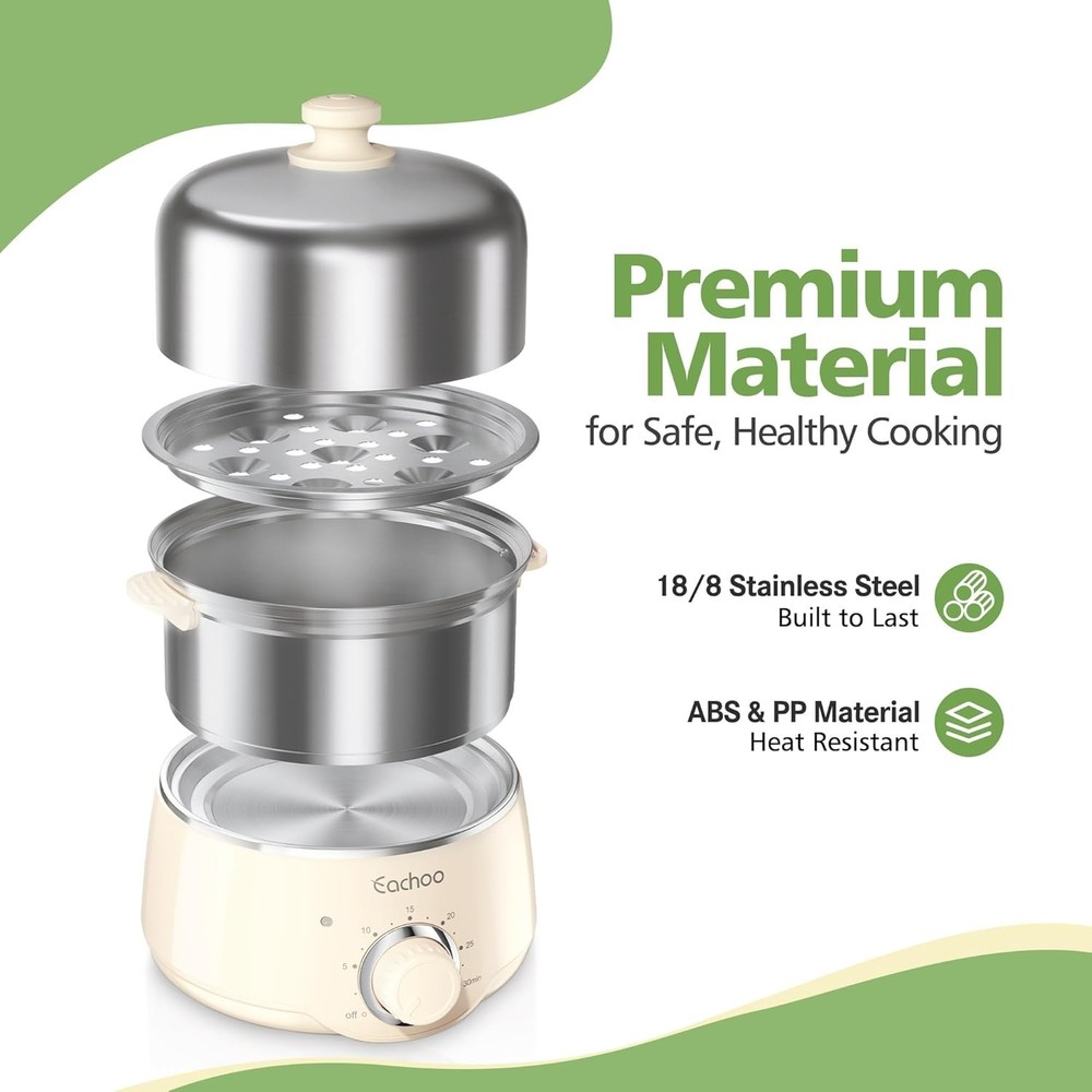 Efficient 14-Egg Cooker with Rapid Heating & Dishwasher Safe - Kitchen Essential