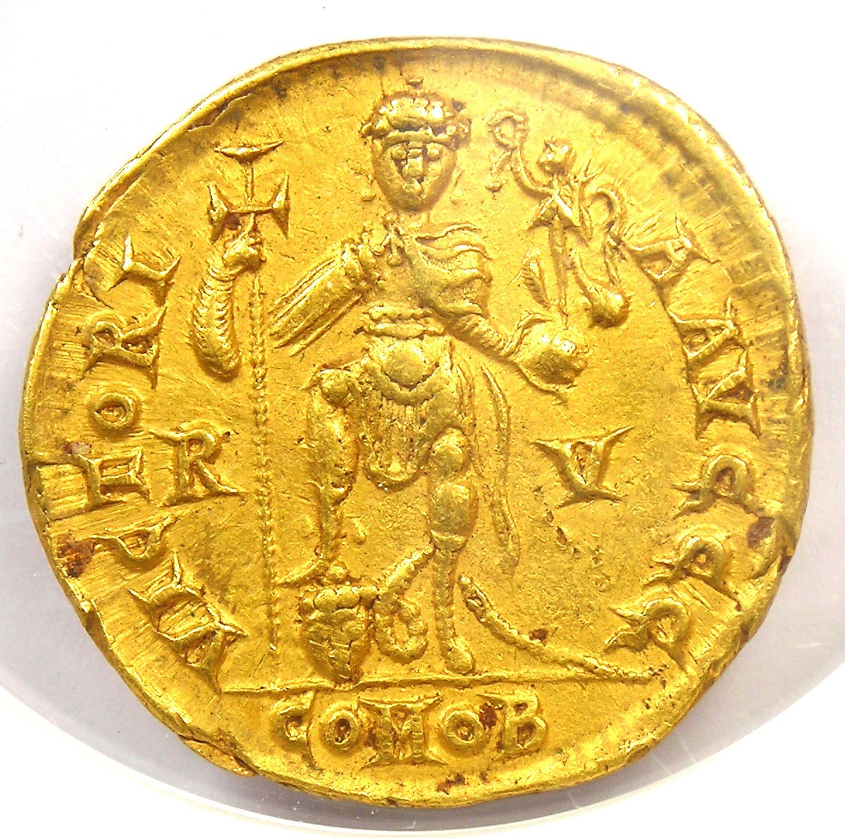 Valentinian III AV Solidus Gold Roman Coin 425-455 AD - Certified NGC Choice XF