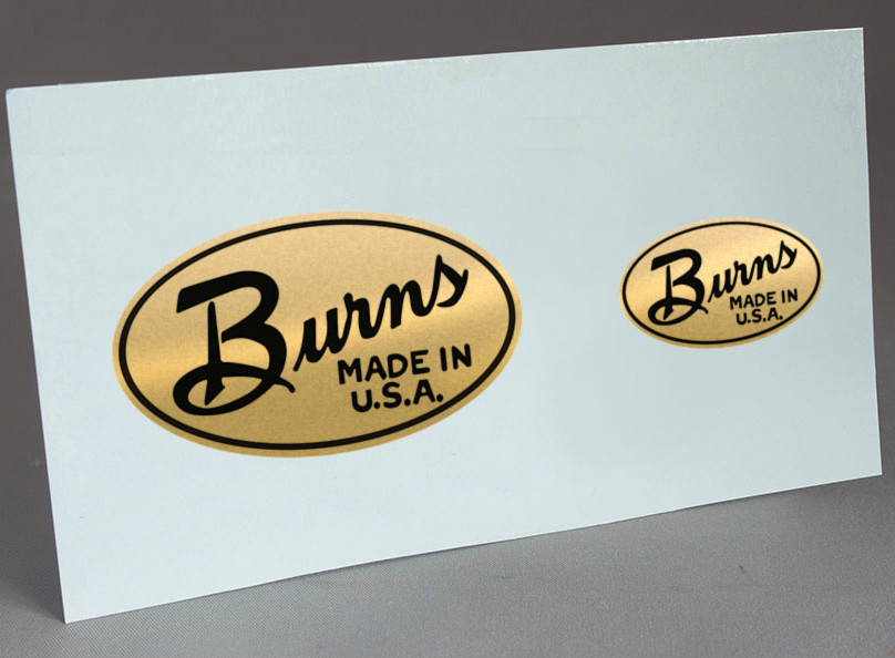 2 BURNS WATER SLIDE DECAL FOR RADIO SPEAKER DRIVER HORN