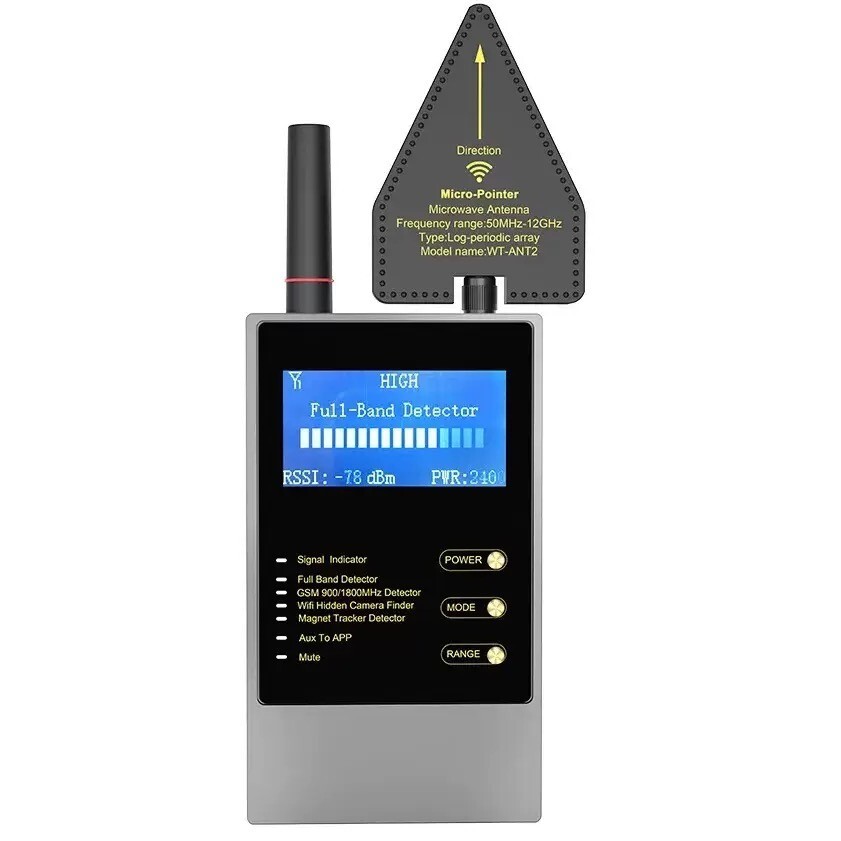 New Scanner Bug Hidden Camera Detector GPS Audio Listening Frequency Scanner