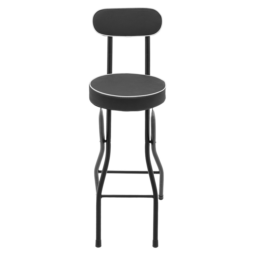 2Pcs Bar Stools Folding Stool Modern Adjustable Height Stools with Back