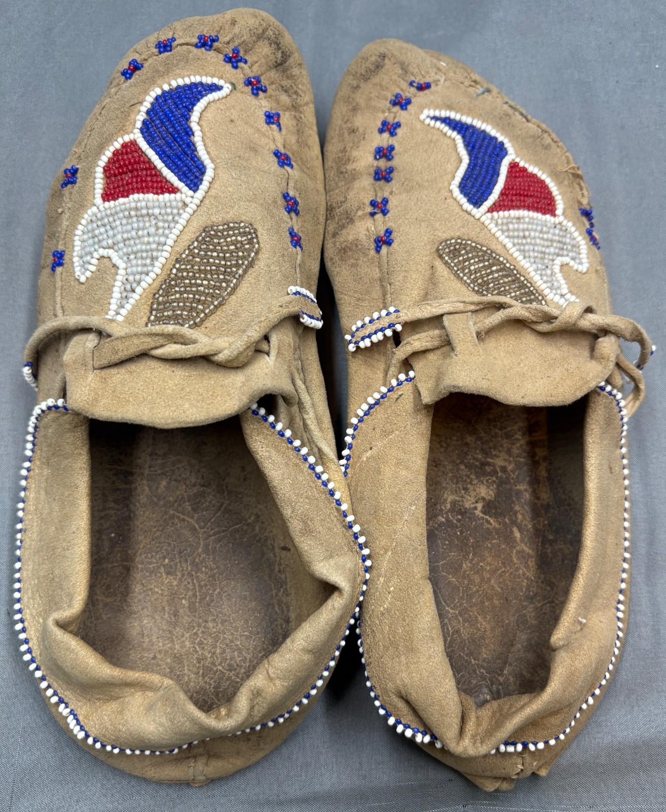Lot of Three (3) Vintage Native American Moccasins