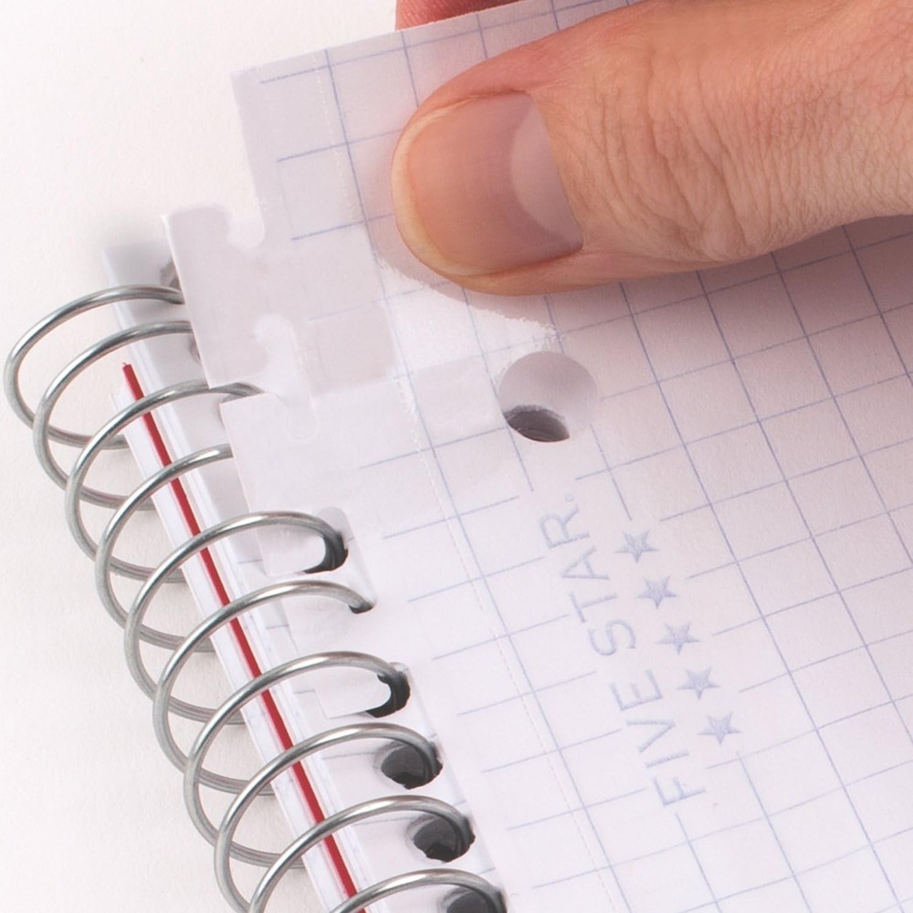 Five Star Loose Leaf Paper, Graph Ruled Insertable Notebook & 1 Pack, White