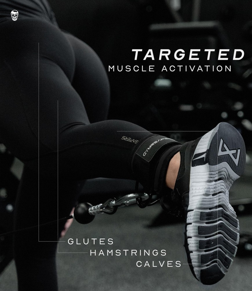 Ankle Strap (Single) For Cable Machine Kickbacks, Glute Workouts, Lower Body ...