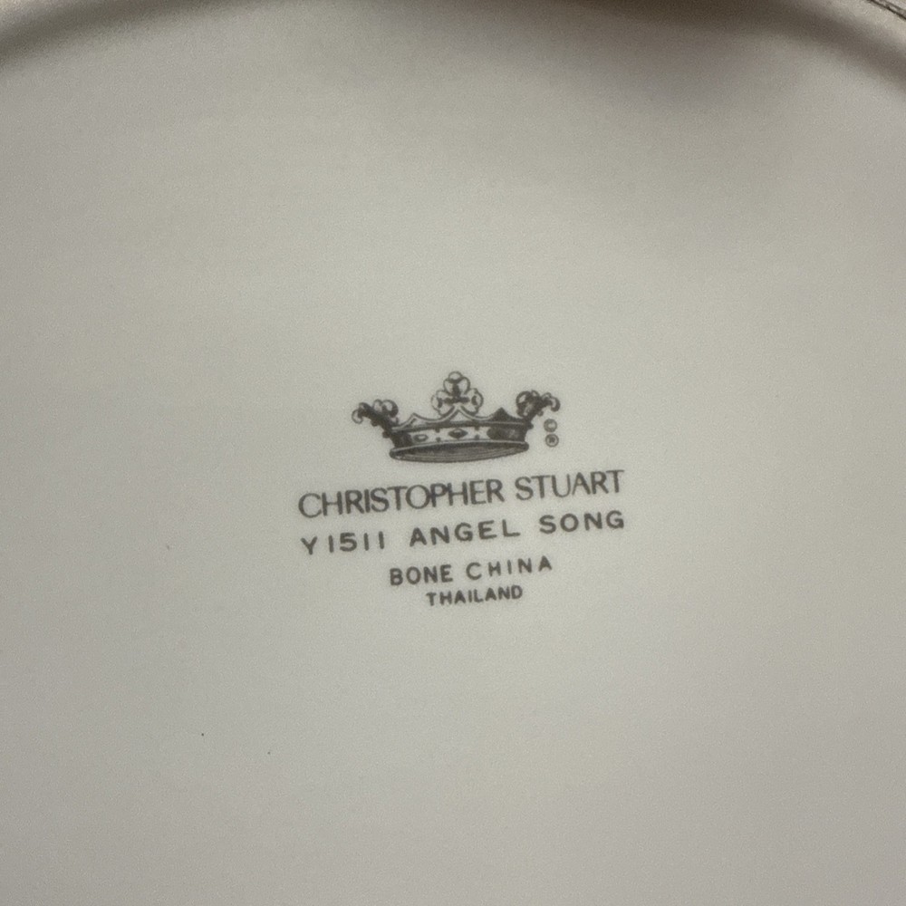 Christopher Stuart angel song oval trinket box