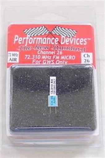 GWS 72Mhz FM Micro Receiver Crystal - Channel 26