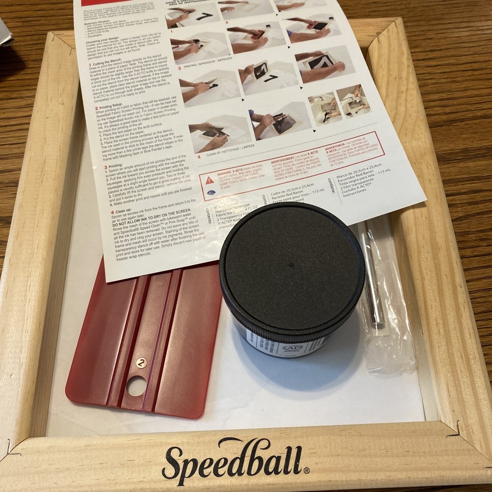 Speedball Basic Fabric Screen Printing Super Value Kit New