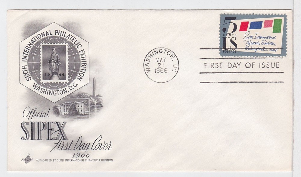 TurtlesTradingPost- SIPEX Show #1310- 1966 FDC Artcraft Cachet