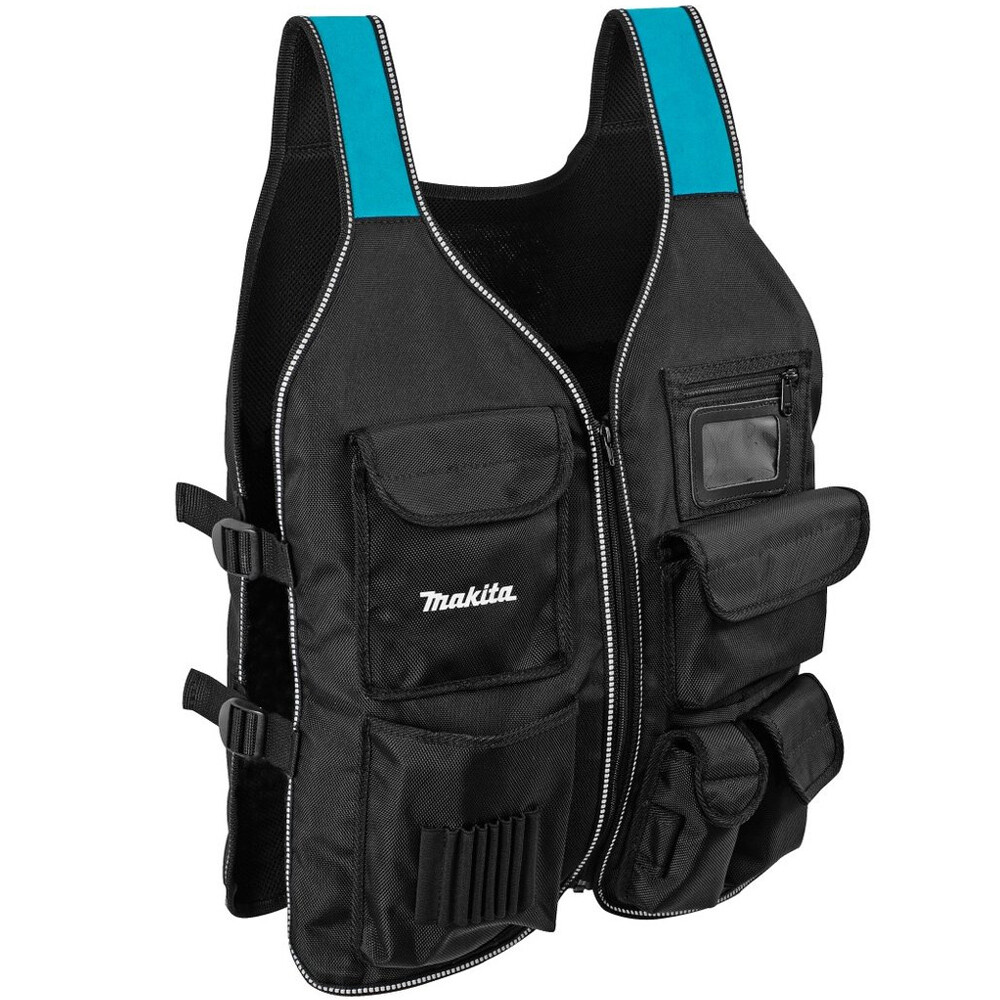 Makita Worker's Vest Carpenters Organizer Tool Toolholders Blue Basic (M)