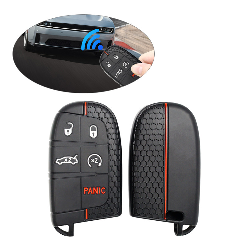 Silicone Key Cover for Jeep Grand Cherokee Renegade Dodge Challenger Durango NEW