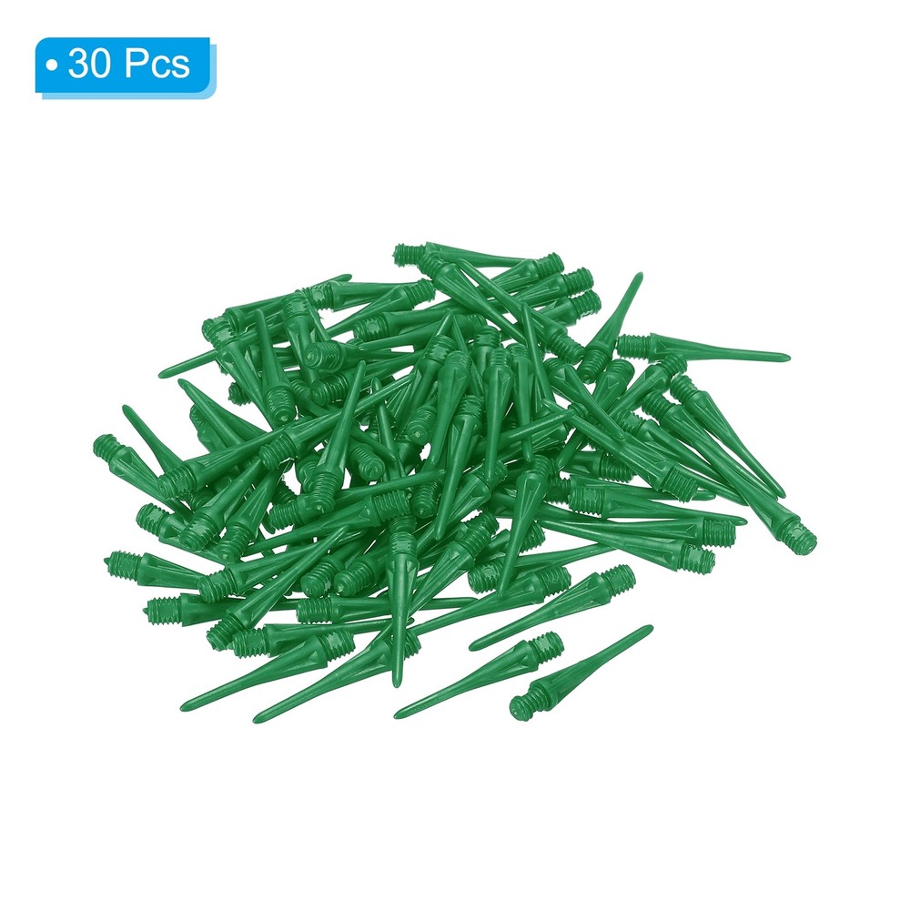 Plastic Dart Tips, 30 Pack 2BA Thread Soft Dart Tips Plastic Tip, Green