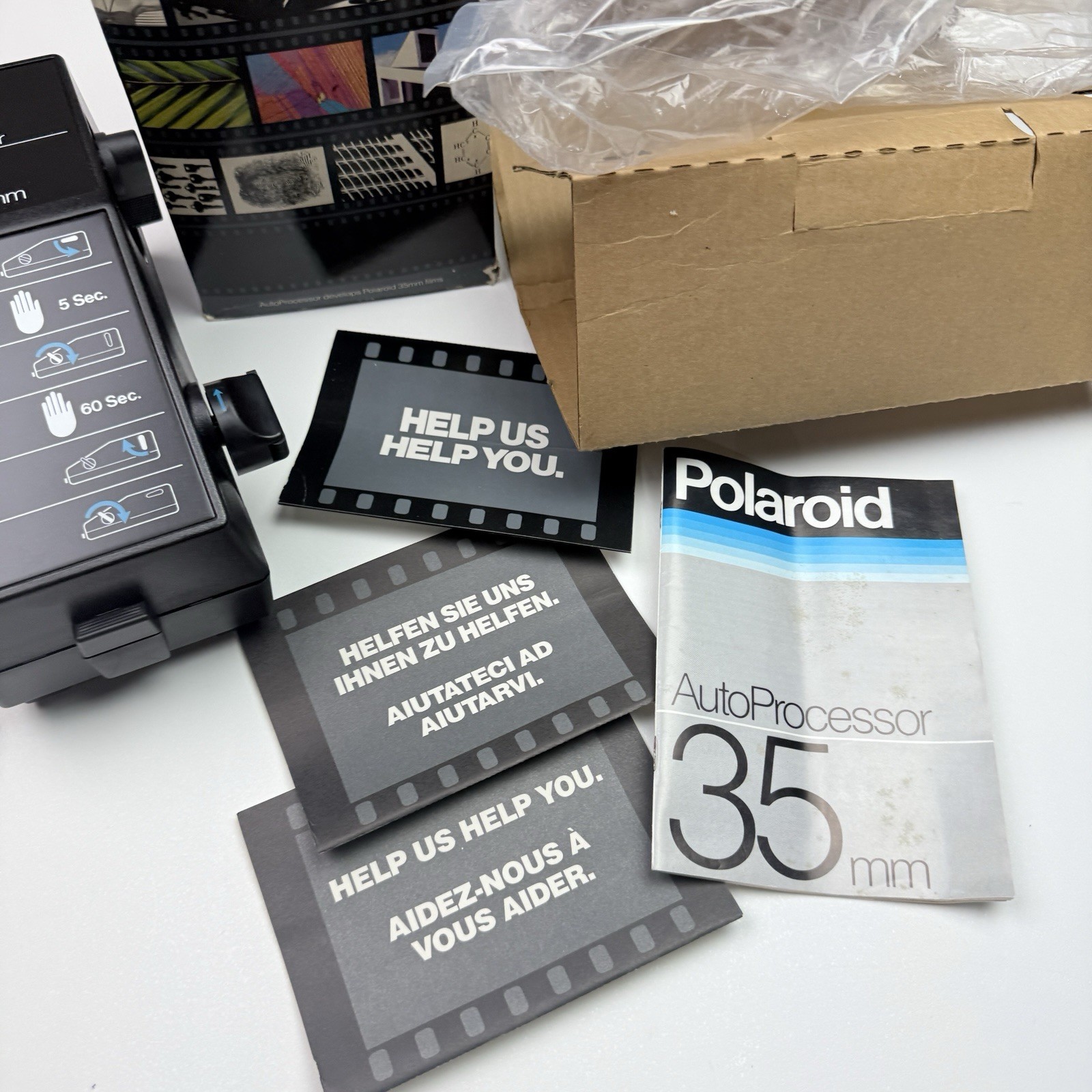 Polaroid 35mm AutoProcessor for Developing Instant 35mm Film W/ Box, Manual
