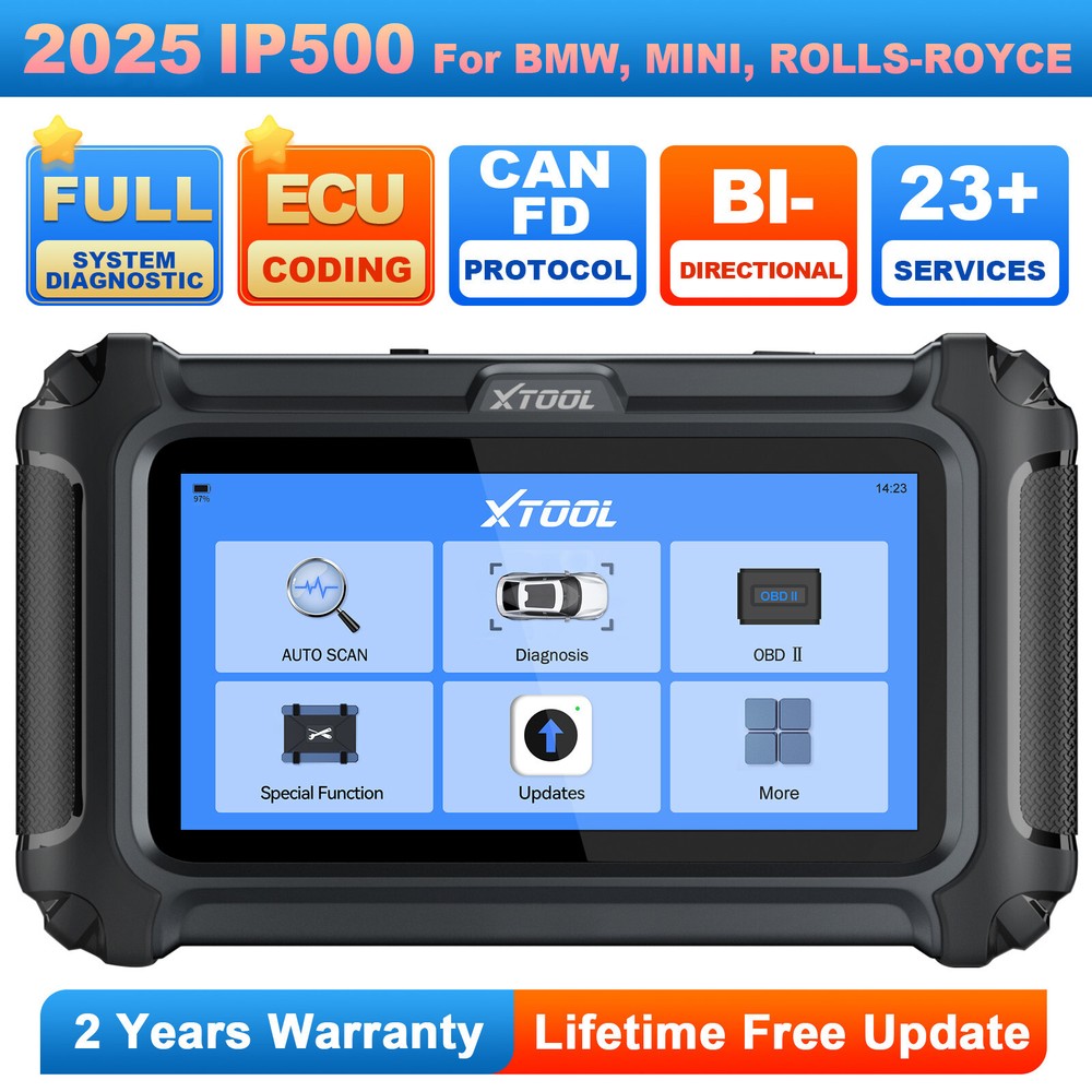 2025 XTOOL IP500 For BMW All System Scan Tool E.CU Coding 23+ Services CAN FD