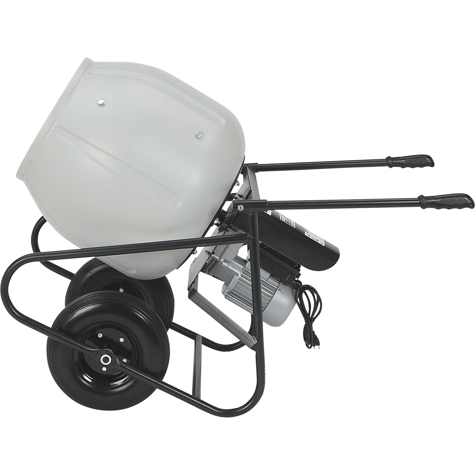 Klutch Electric Cement Mixer, 3.5 Cu. Ft. Poly Drum, 1/2 HP, 120V Electric