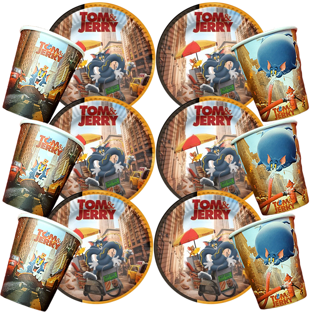 TOM JERRY balloons cupcake plates birthday party decoration theme idea supplies