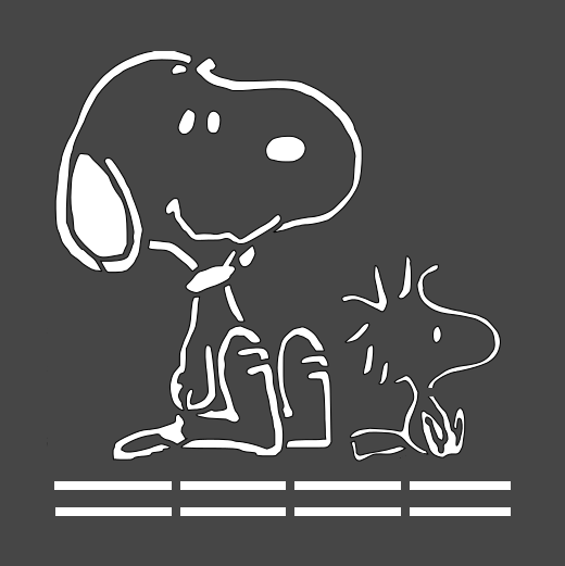 6"x6" Clear Plastic Stencil - Dog & Bird (SD166)