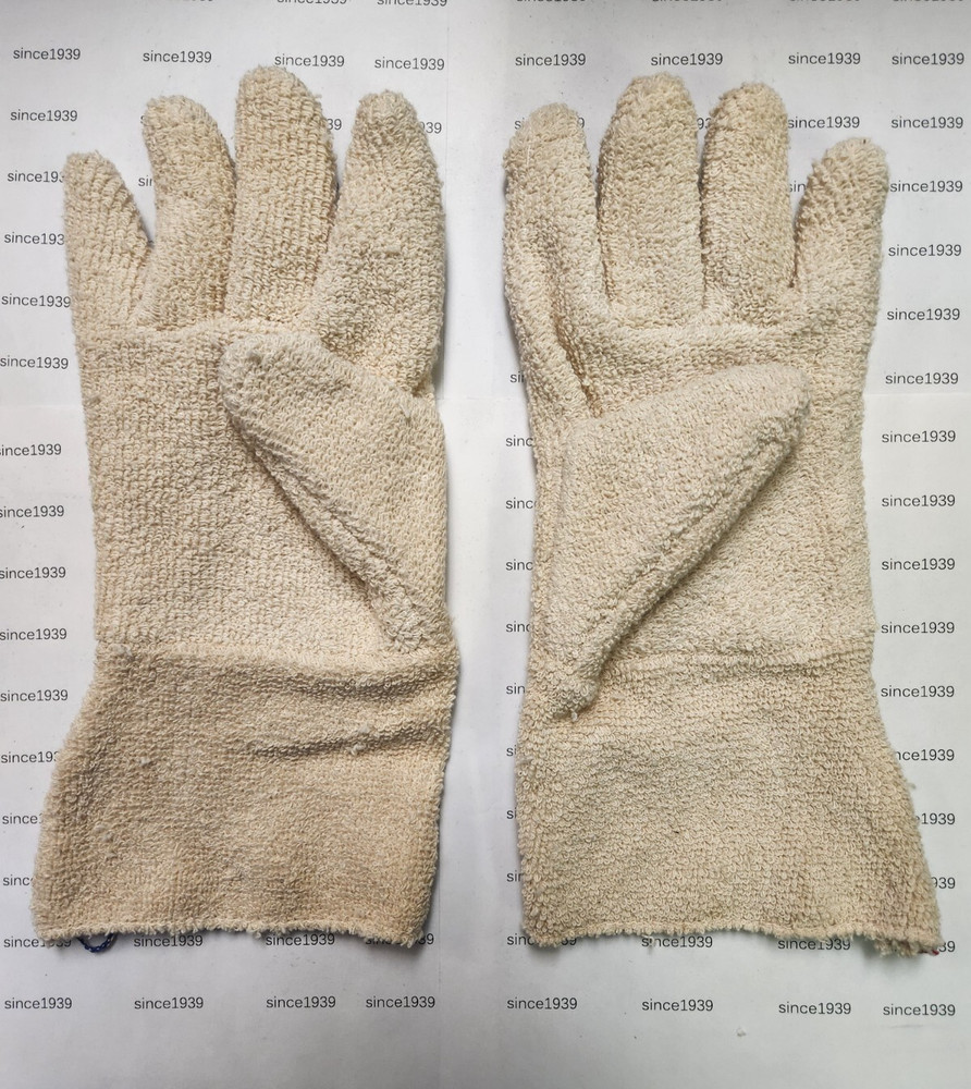 LINED TERRY CLOTH 4" CUFF GLOVES HEAT RESISTANT - 8 PAIR PACK