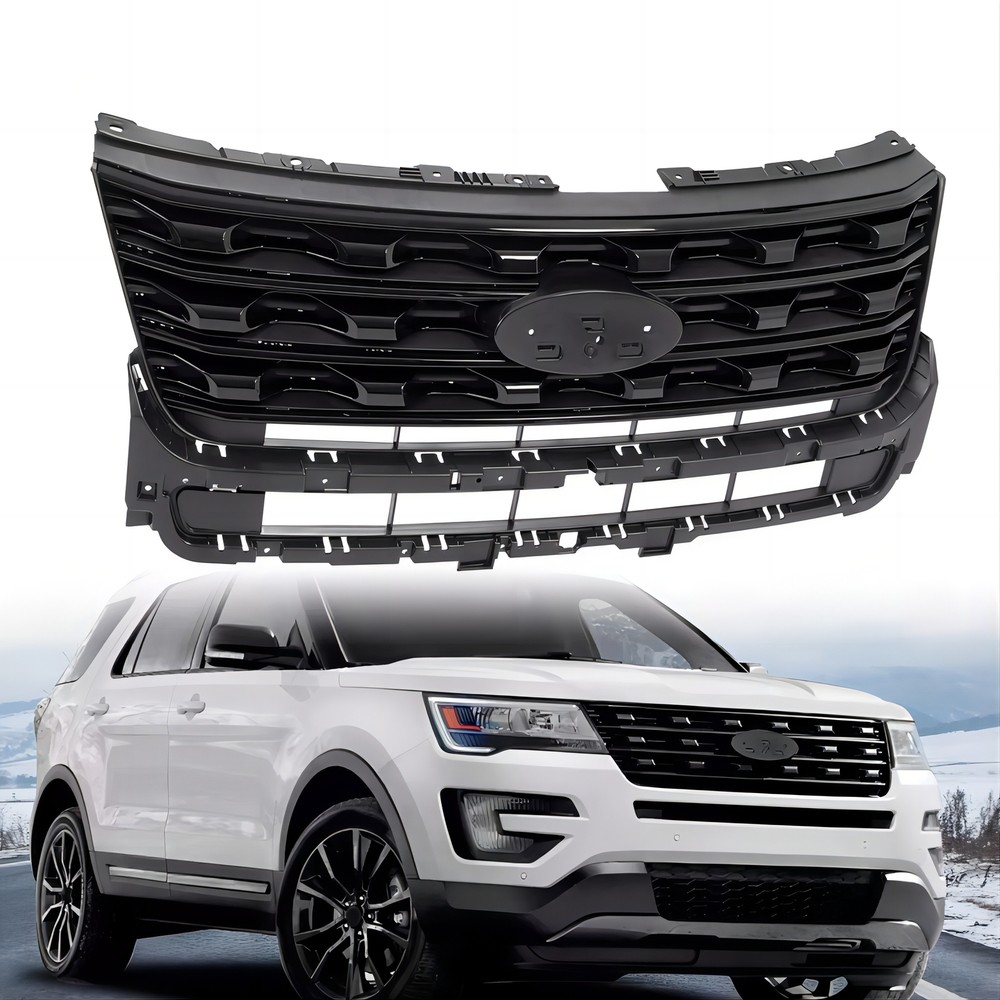 For Ford Explorer 2016 2017 Factory Style Front Bumper Upper Grille ABS Grill