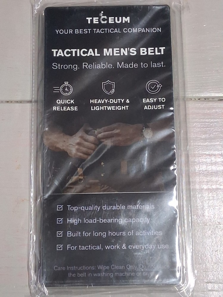 Teceum Tactical Belt / Quick Release Buckle / size - Medium / Gray