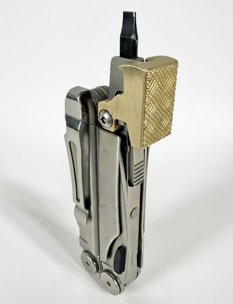 For Leatherman Wave +,SUPERIOR BRASS Hammer Head Mod, Modification, CNC Made