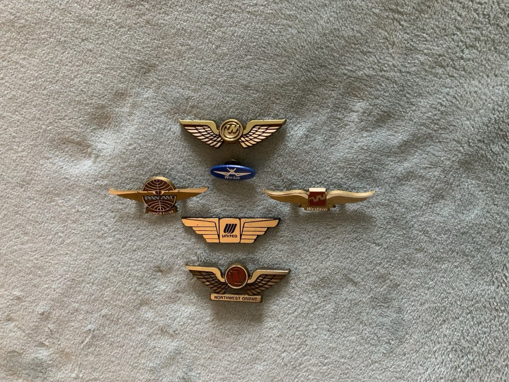 Vintage Gold Plastic Pilot Wing Pins