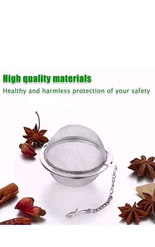 1 X Stainless Steel Mesh Tea Infuser Diffuser Strainer Steeper W/silver Tool