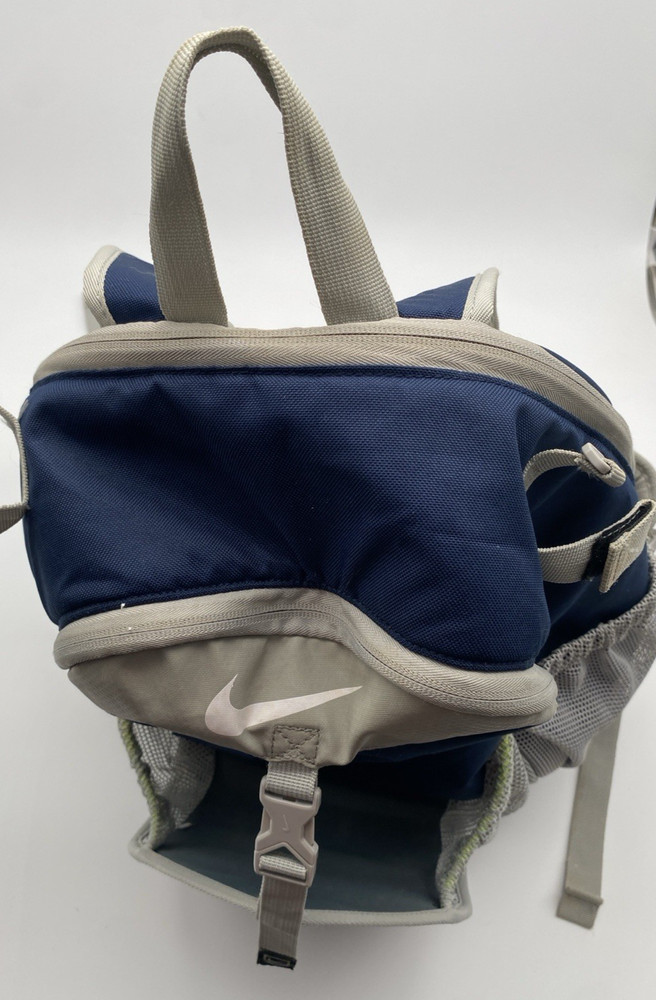 Nike Swingman Softball Baseball Backpack Multiple Pockets Gray /Blue