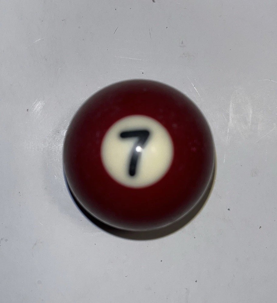 Replacement Mini Billiard Pool Ball 1.5" Ball Number #7 Solid Maroon Miniature