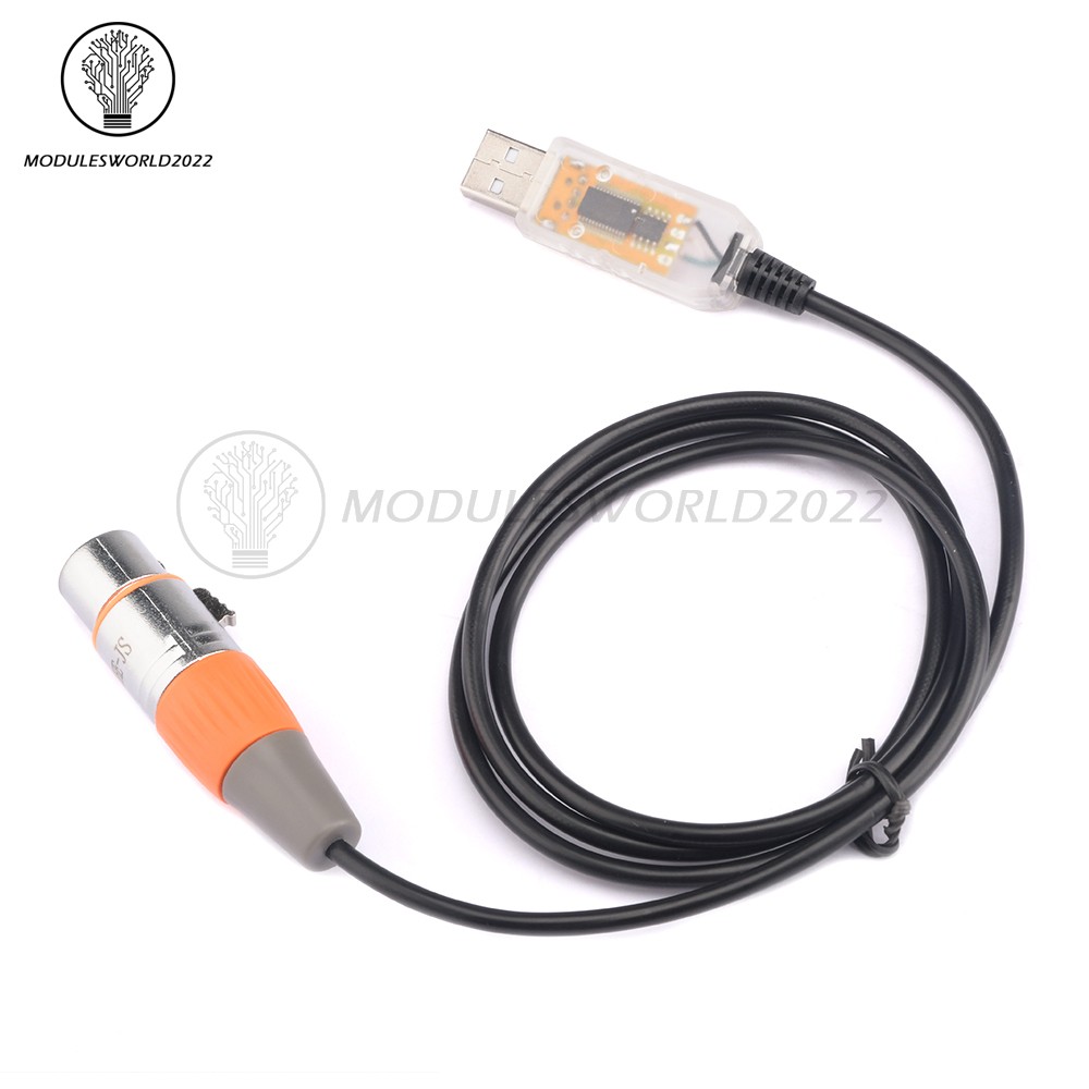 USB to DMX Interface Adapter Cable Stage Light PC DMX512 Controller Dimmer DMX